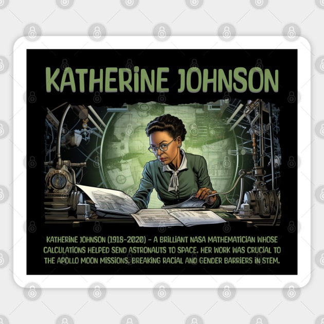 Katherine Johnson, Black History, Black Woman Magnet by UrbanLifeApparel